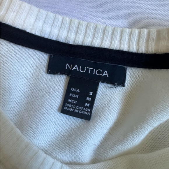 NAUTICA Striped Knit Sweater With Anchor - Picture 4 of 5
